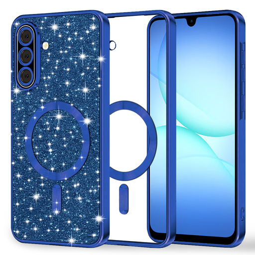 Samsung Galaxy A17 5G Techsuit - Luxury Glitter MagSafe - Deep Blue tok
