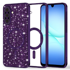Samsung Galaxy A17 5G Techsuit - Luxury Glitter MagSafe - Deep Purple tok