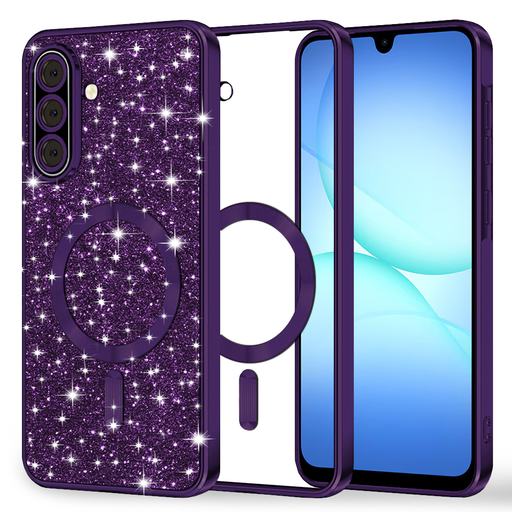 Samsung Galaxy A17 5G Techsuit - Luxury Glitter MagSafe - Deep Purple tok