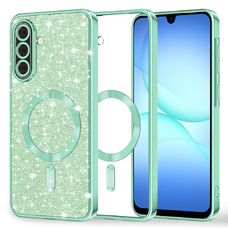 Samsung Galaxy A17 5G Light Green Techsuit - Luxury Glitter MagSafe tok