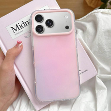 iPhone 17 Pro kamerakeretes, vibráló zselés színű TPU + IMD tok (rózsaszín) Alphajack