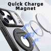 iPhone 17 Pro Max forgatható gyűrűs, Magsafe tartós telefontok fekete Alphajack RRMH-01 - 3. kép