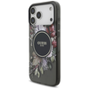 iPhone 17 Pro Max Guess IML Flowers Pearl Strap MagSafe fekete tok - 1. kép