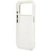 iPhone 17 Pro Guess IML Glitter Flowers Triangle MagSafe tok Fehér - 1. kép