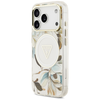 iPhone 17 Pro Guess IML Glitter Flowers Triangle MagSafe tok Fehér - 3. kép