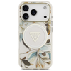 iPhone 17 Pro Guess IML Glitter Flowers Triangle MagSafe tok Fehér - 4. kép