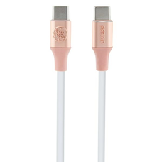 USB-C - USB-C 1.5m Gyors Töltőkábel rózsaszín Dombornyomott Logó Guess