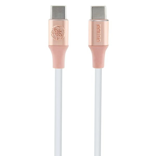 USB-C - USB-C 1.5m Gyors Töltőkábel rózsaszín Dombornyomott Logó Guess
