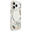 iPhone 17 Pro Max Guess IML Glitter Flowers Triangle MagSafe fehér tok - 2. kép