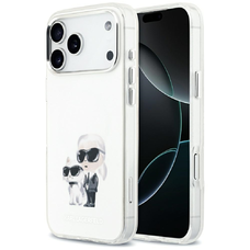 iPhone 17 Pro Max Karl Lagerfeld IML Aquarelle Karl & Choupette & Logo MagSafe fehér tok