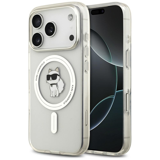 iPhone 17 Pro Max Karl Lagerfeld IML Choupette MagSafe tok Átlátszó