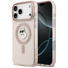 iPhone 17 Pro Max Karl Lagerfeld IML Choupette MagSafe rózsaszín tok