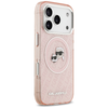 iPhone 17 Pro Karl Lagerfeld IML Glitter Karl & Choupette Fejek Logó MagSafe tok Rózsaszín tok, - 2. kép
