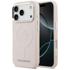 iPhone 17 Pro Karl Lagerfeld Initial & Metal Logo MagSafe tok rózsaszín