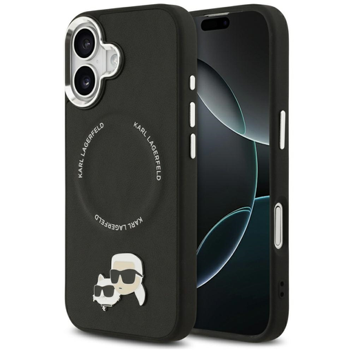 iPhone 17 Karl Lagerfeld Karl & Choupette Pins MagSafe tok Fekete iPhone 17 Karl Lagerfeld Karl & Choupette Pins MagSafe tok Fekete