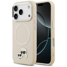iPhone 17 Pro Max Karl Lagerfeld Karl & Choupette Pins MagSafe tok Bézs tok