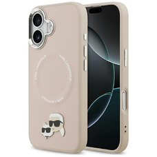 iPhone 17 Karl Lagerfeld Karl & Choupette Pins MagSafe rózsaszín tok