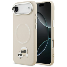 iPhone 17 Air Karl Lagerfeld Karl & Choupette Pins MagSafe tok Bézs