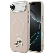iPhone 17 Air Karl Lagerfeld Karl & Choupette Pins MagSafe rózsaszín tok