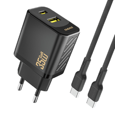 Dudao A27 MaxC 35W fali töltő + USB-C kábel - Fekete