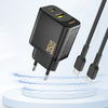 Dudao A27 MaxC 35W fali töltő + USB-C kábel - Fekete - 2. kép