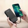 Dudao K11 Max 30000mAh Powerbank beépített kábelekkel - Fekete - 0. kép