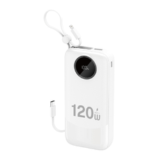 Dudao K13Pro 20000mAh Powerbank beépített kábellel - Fehér