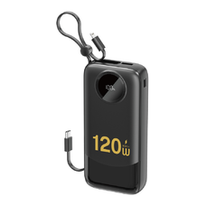 Dudao K13Pro 20000mAh Powerbank beépített kábellel - Fekete