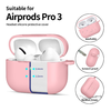 Apple AirPods Pro 3 Szilikon Kampó Tok Púder Rózsaszín - 2. kép Apple AirPods Pro 3 Szilikon Kampó Tok Púder Rózsaszín - 2. kép
