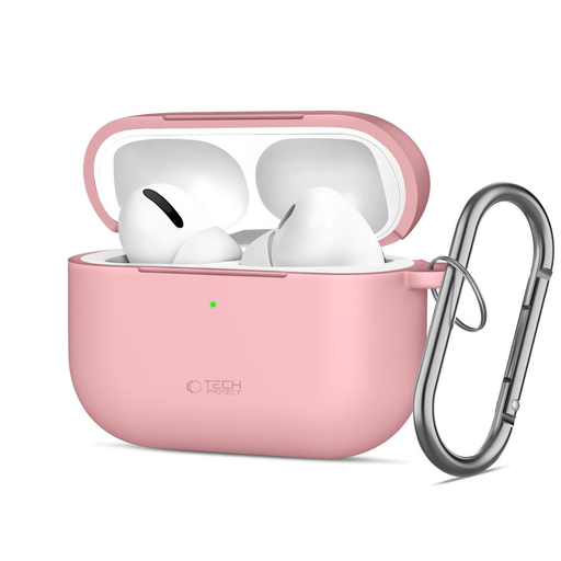 Apple AirPods Pro 3 Szilikon Kampó Tok Púder Rózsaszín Apple AirPods Pro 3 Szilikon Kampó Tok Púder Rózsaszín
