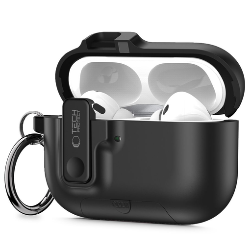 Apple AirPods Pro 3 Tech-protect Slim Hook Fekete tok Apple AirPods Pro 3 Tech-protect Slim Hook Fekete tok