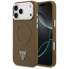 iPhone 17 Pro Max Guess - Hardcase Triangle Logo MagSafe (GUHMP17XPSDTSCMW) - Barna tok