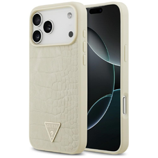 iPhone 17 Pro Max Guess - Croco Triangle Logo MagSafe (GUHMP17XPCRTHCD) - Arany tok