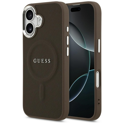 iPhone 17 Guess - Hardcase Classic Logo MagSafe (GUHMP17SPSAREGSW) - Barna tok