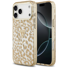 iPhone 17 Pro Guess - Leopard Glitter MagSafe (GUHMP17LHLEGTGLW) - Barna tok
