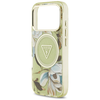 iPhone 17 Pro Guess - IML Metal Glitter Flowers Triangle MagSafe (GUHMP17LHFLPEDN) - Zöld tok - 3. kép