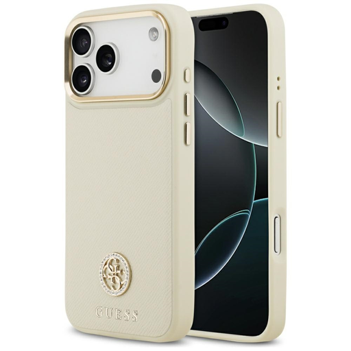 iPhone 17 Pro Max - Guess Grained Strass Logo MagSafe tok - Bézs (GUHMP17XPGCRMDEE) iPhone 17 Pro Max - Guess Grained Strass Logo MagSafe tok - Bézs (GUHMP17XPGCRMDEE)