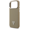 iPhone 17 Pro Guess - Grained Triangle Logo MagSafe (GUHMP17LPGTSPSW) - Barna tok - 3. kép