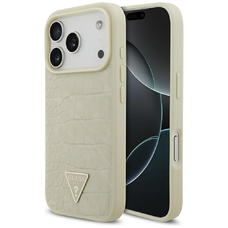 iPhone 17 Pro Guess - Croco Triangle Logo MagSafe (GUHMP17LPCRTHCD) - Arany tok