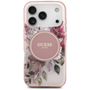 iPhone 17 Pro Max Pink Guess IML Flower & Tonal Circle MagSafe (GUHMP17XHFWBDCEP) tok - 0. kép