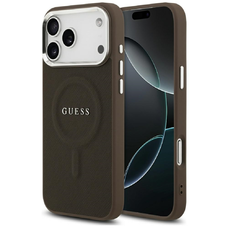 iPhone 17 Pro Max Guess - Hardcase Classic Logo MagSafe (GUHMP17XPSAREGSW) - Barna tok