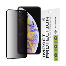 iPhone XS Max / iPhone 11 Pro Max Techsuit - 111D Privacy Full Glue - Fekete üvegfólia