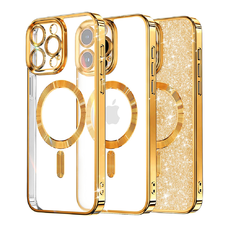 iPhone 13 Pro Techsuit - Luxury Glitter MagSafe - Arany tok