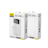 Dudao K15Pro Power Bank 20000mAh 22.5W PD USB-C / USB-A / Beépített Lightning és USB-C kábelek - Fehér - 2. kép