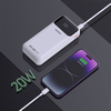 Dudao K15Pro Power Bank 20000mAh 22.5W PD USB-C / USB-A / Beépített Lightning és USB-C kábelek - Fehér - 3. kép