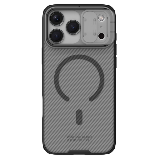 Apple iPhone 17 Pro Max Átlátszó Fekete Nillkin CamShield PRO Mágneses Kemény Tok magsafe