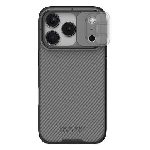 iPhone 17 Pro átlátszó fekete Nillkin CamShield PRO tok