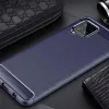 Karbonszál mintás Flexibilis TPU tok Samsung Galaxy A42 FE 5G készülékhez Kék színben - 0. kép