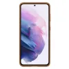 Samsung S21 Samsung Gyári Leather Cover Bőr Tok Barna - 0. kép