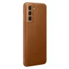 Samsung S21 Samsung Gyári Leather Cover Bőr Tok Barna - 1. kép